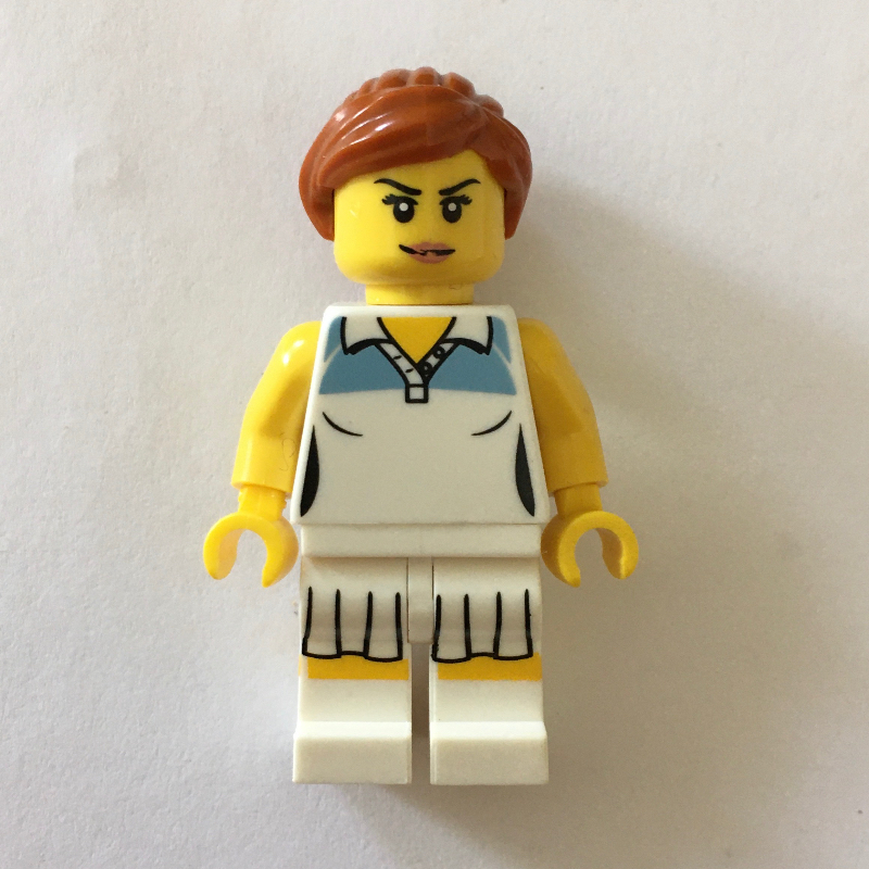 Tennis Player (CMF) — minifigure detail