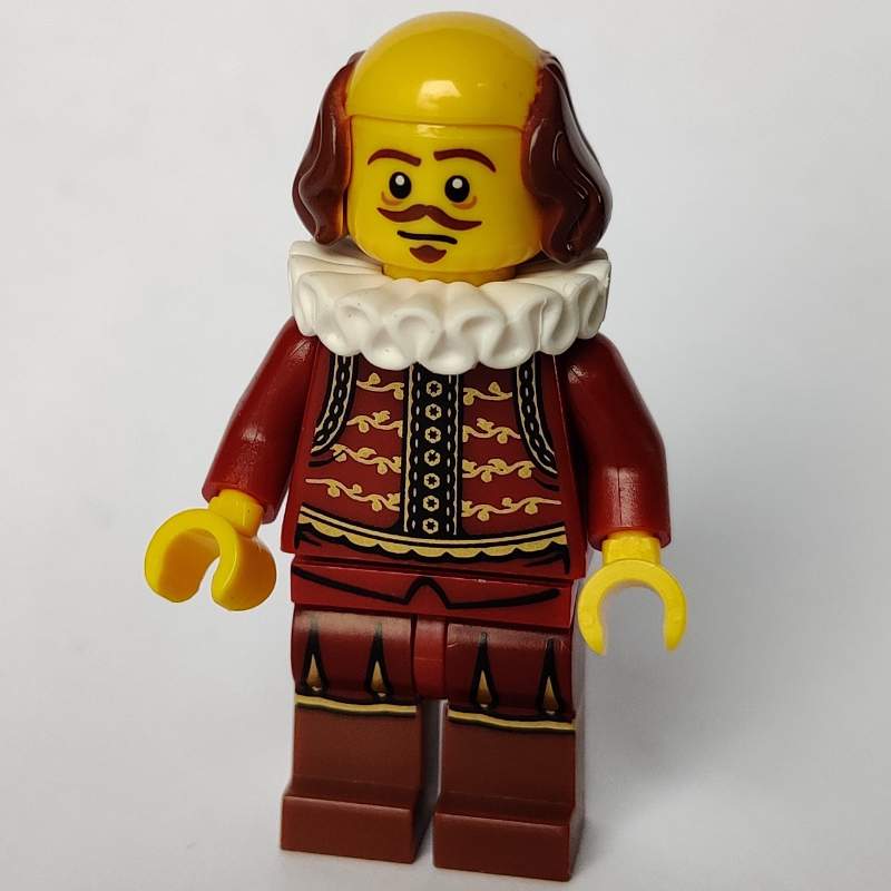 William Shakespeare (CMF) — minifigure detail