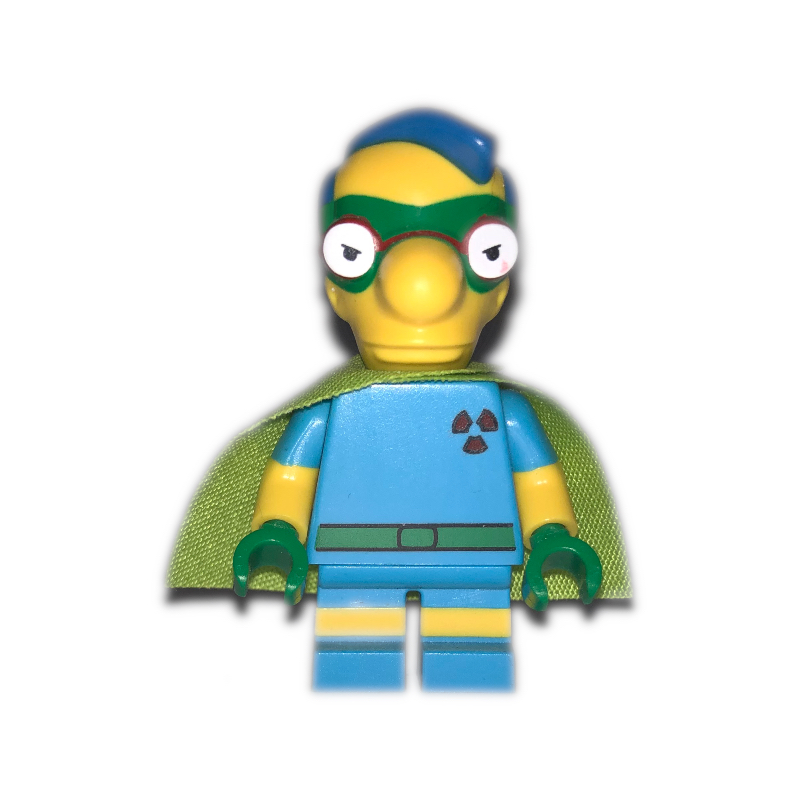 Milhouse Van Houten in Fallout Boy Costume (CMF) — minifigure detail