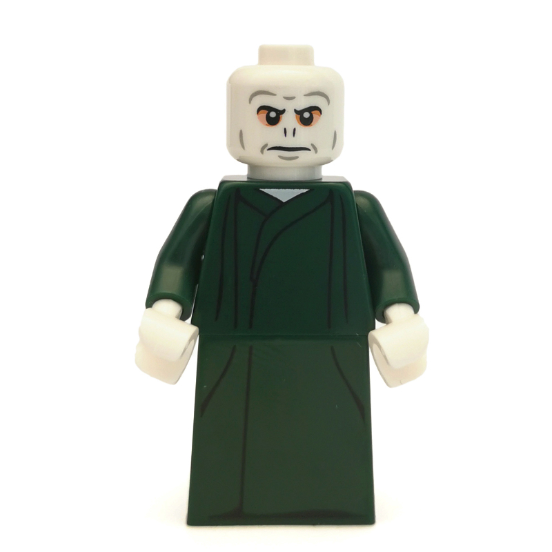 Voldemort, Dark Green Robe, Nougat Eyes (CMF) — minifigure detail