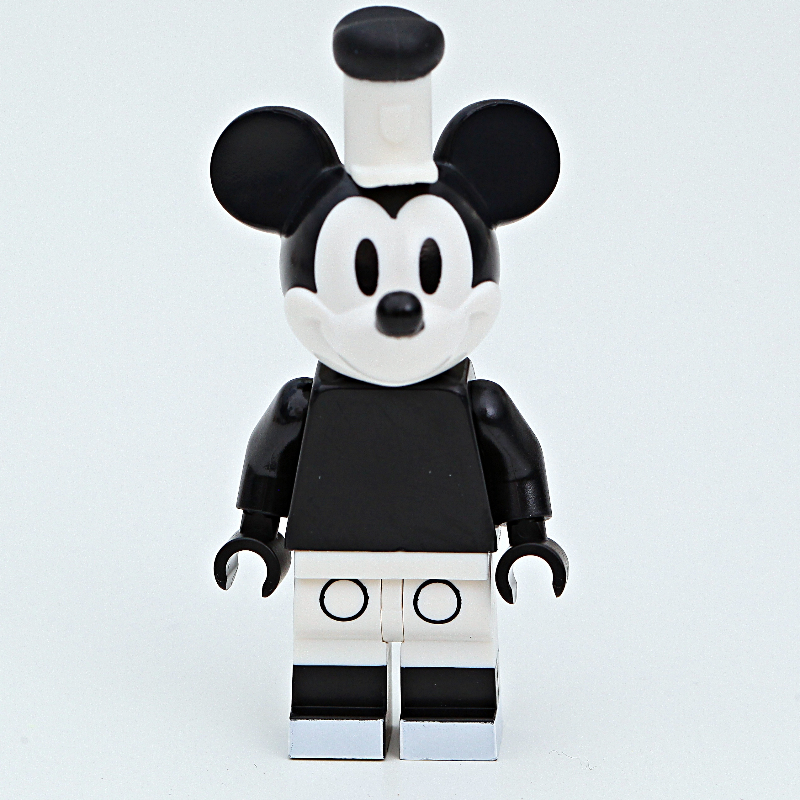 Mickey Mouse, Classic Black and White, Black Boots (CMF) — minifigure detail