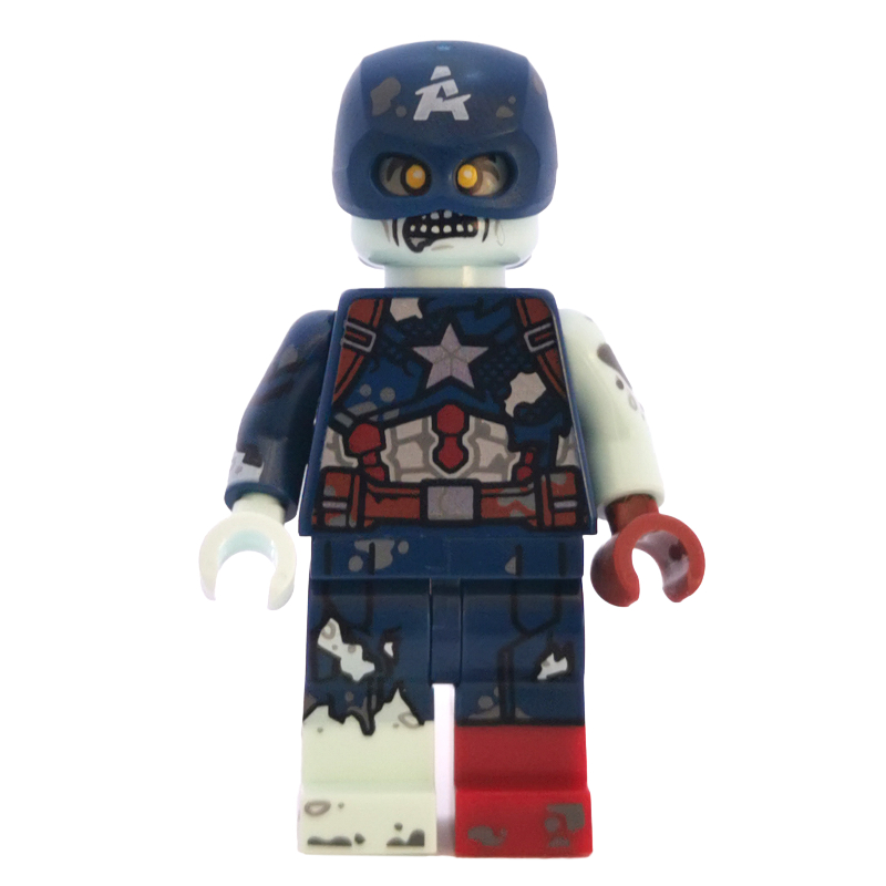 Captain America - Zombie — minifigure detail