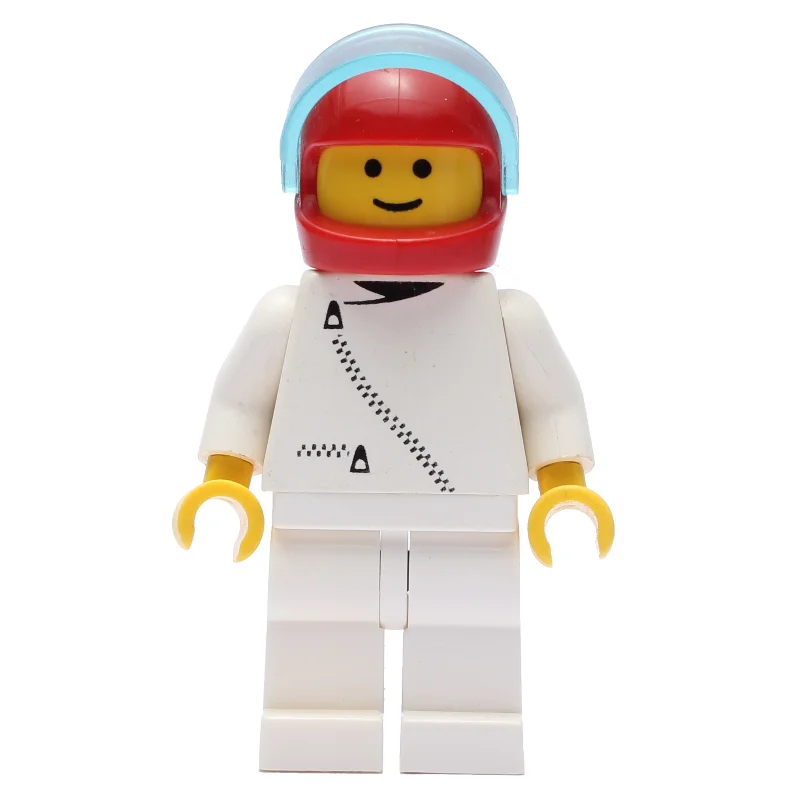 Racer, White Jacket with Zipper, Red Helmet with Visor (3626a Head)
