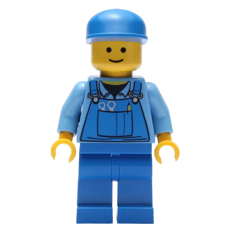 Medium Blue Torso, Blue Overall, Blue Cap