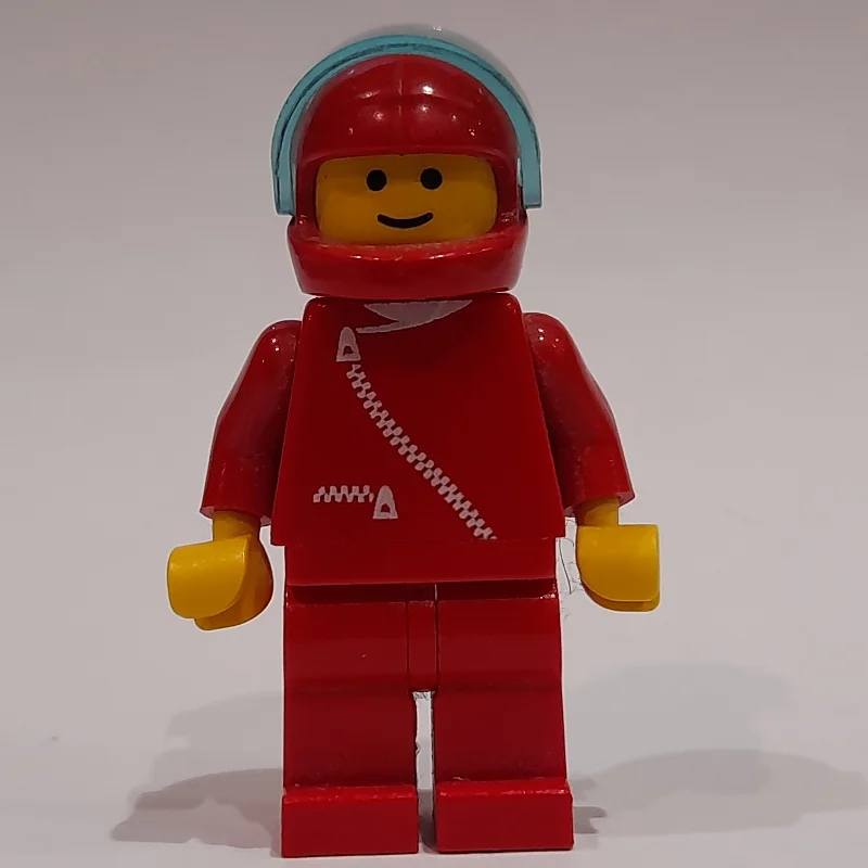 Racer, Red Jacket with Zipper, Red Helmet with Visor (3626a Head)