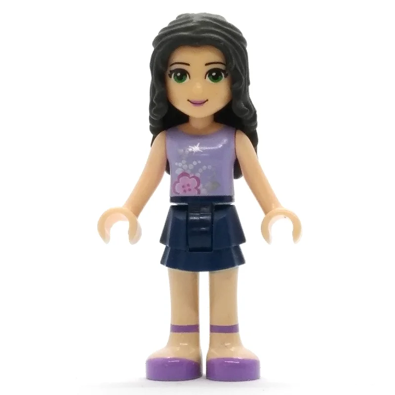 Emma - Lavender Top, Dark Blue Skirt