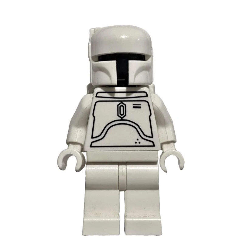 Boba Fett, White Armor, Plain Black Head