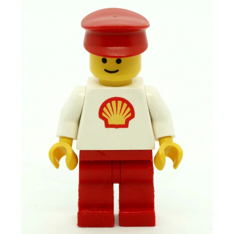 Man, White Torso with Shell Logo, Red Legs, Red Hat