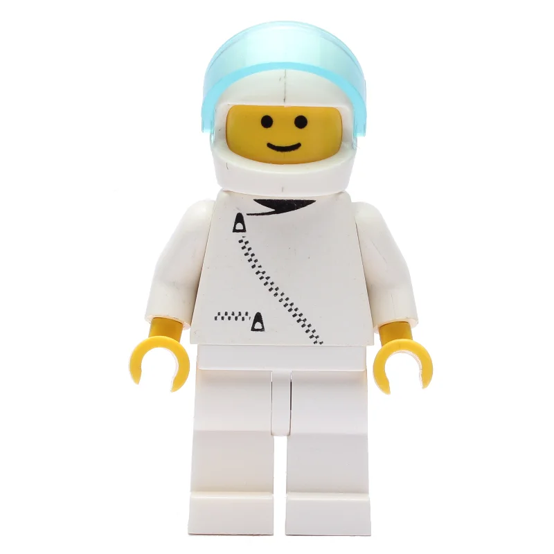 Racer, White Jacket with Zipper, White Helmet with Visor (3626a Head)