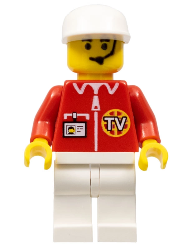 Cameraman - Red Torso, White Legs, White Cap