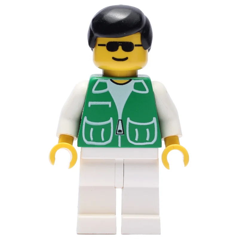 Man, Green Jacket, White Legs, Black Hair