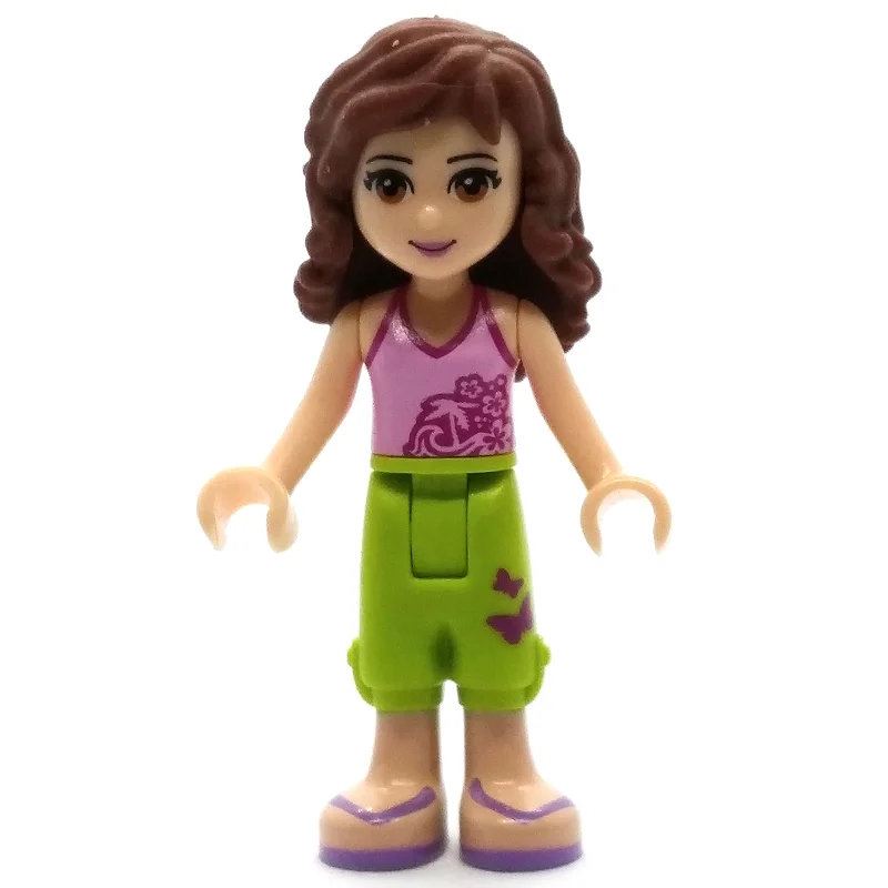 Olivia - Bright Pink Top, Lime Trousers