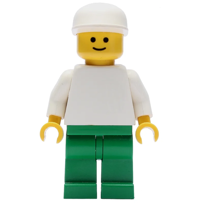 Man, White Torso, Green Legs, White Cap