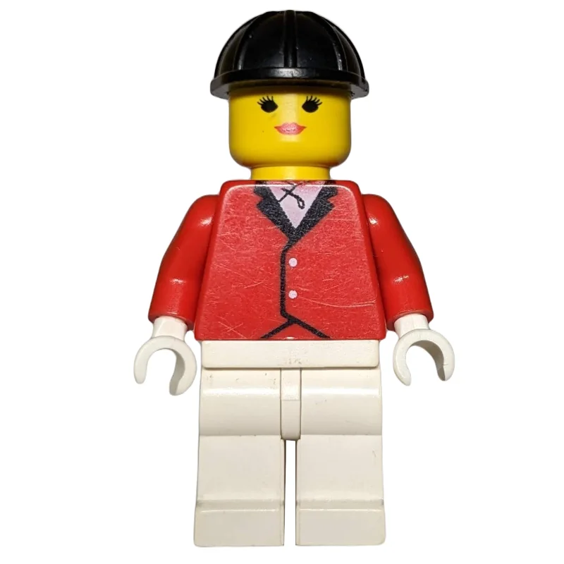 Woman, Red Riding Jacket, White Legs, Black Hard Hat