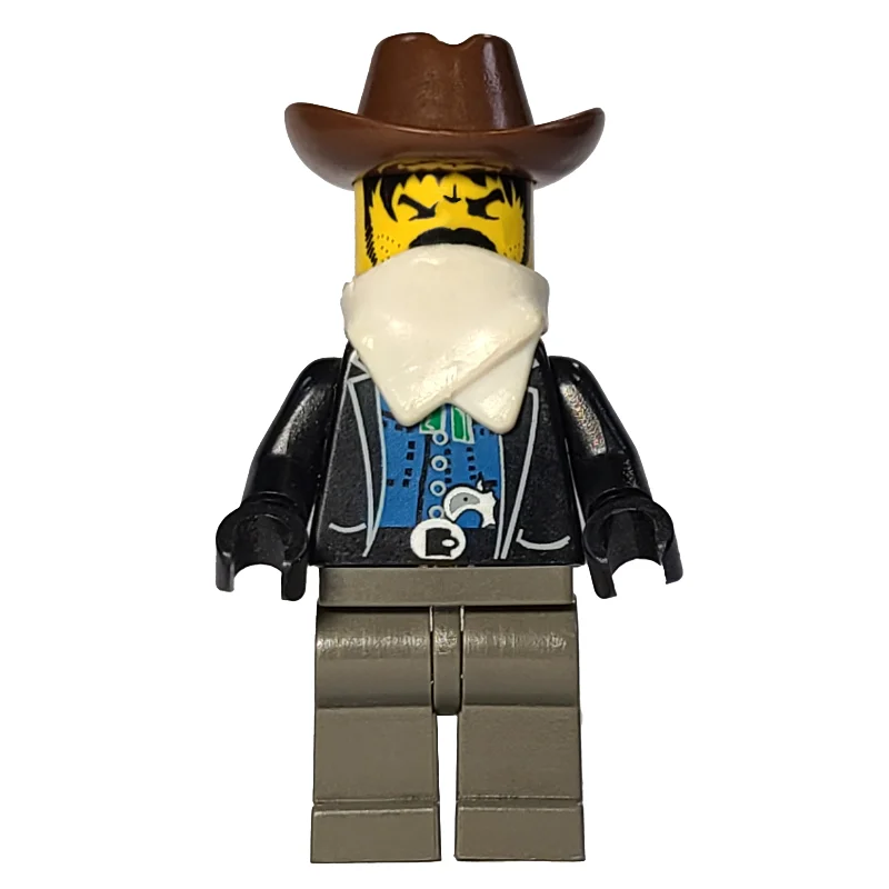 Bandit - Western, Black Jacket, White Handkerchief, Brown Hat