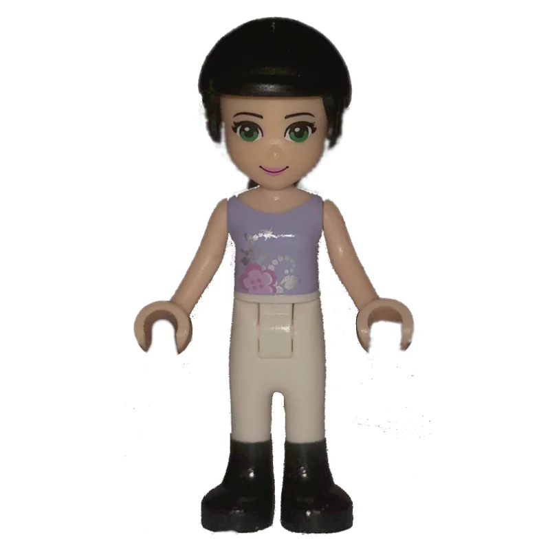 Emma - Lavender Top, White Trousers