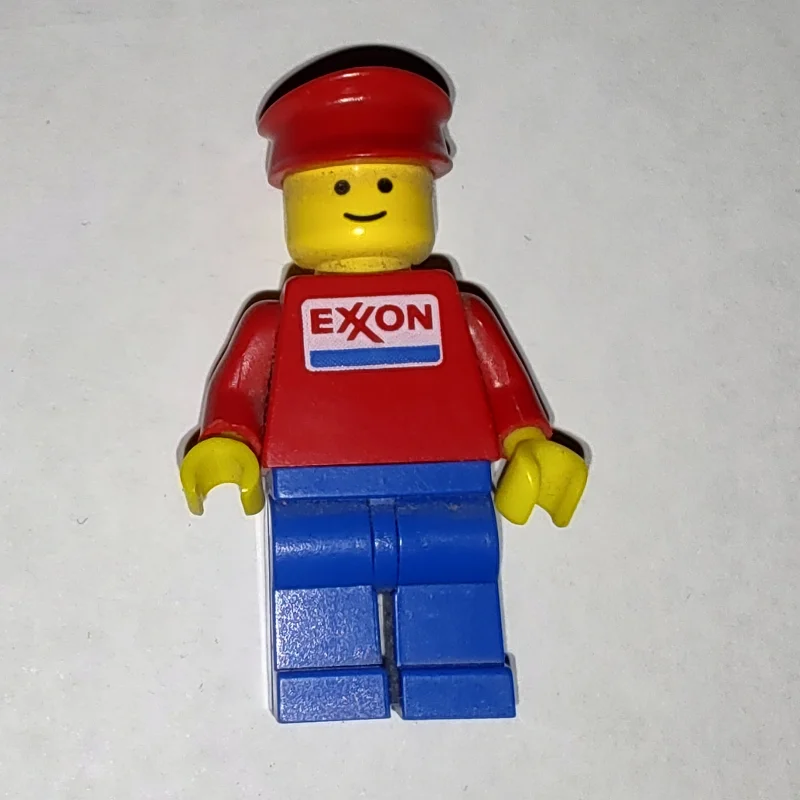 Man, Red Torso with Exxon Logo, Blue Legs, Red Hat