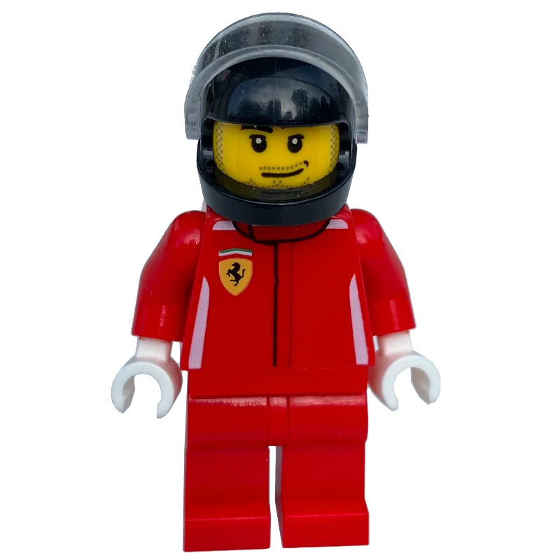 Race Driver, Red Torso, Red Legs, Black Helmet, Ferrari 3