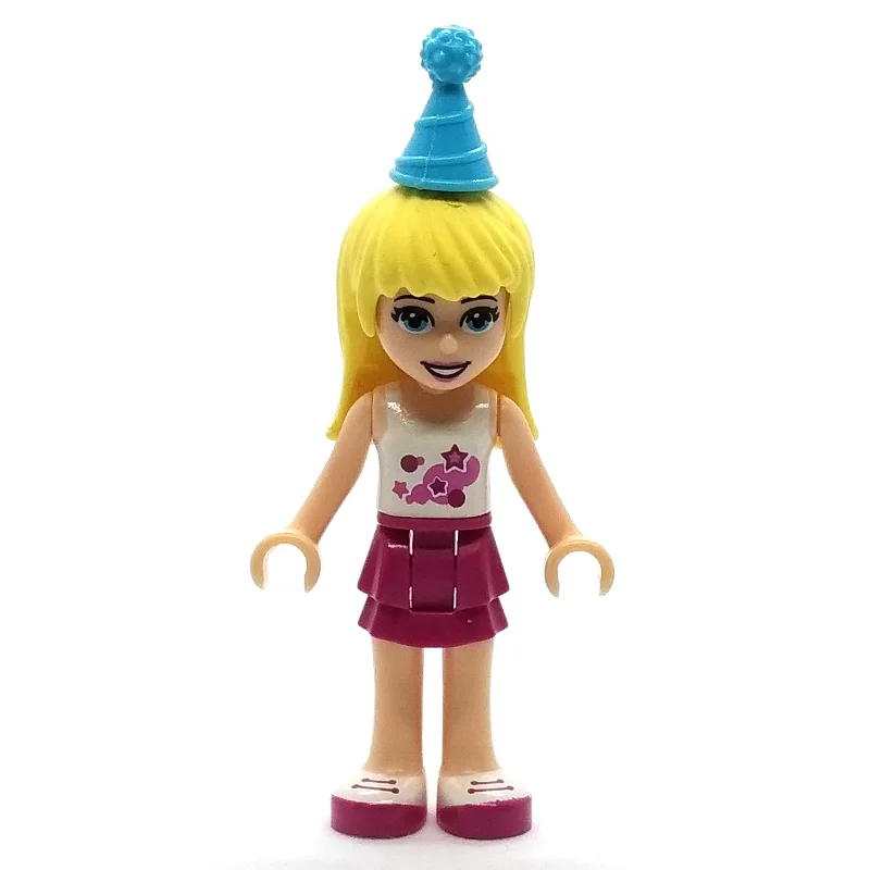 Stephanie - White Top, Magenta Skirt