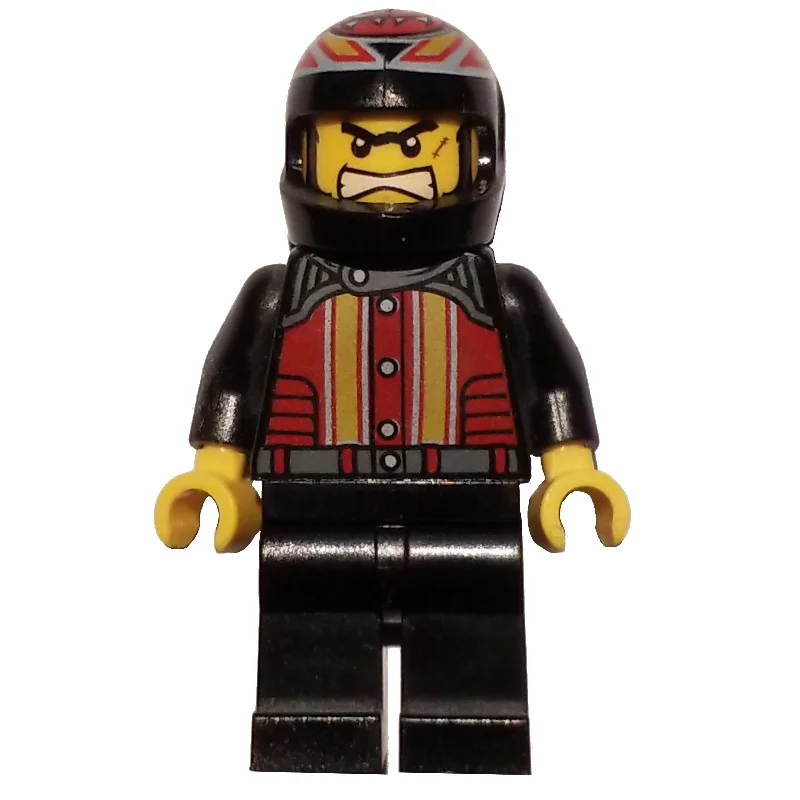 Race Driver, Black Torso, Black Legs, Black Helmet, Crazy Demon