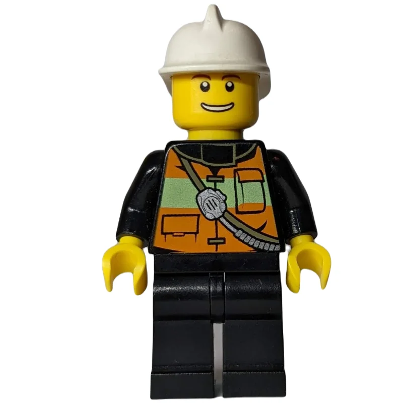 Fireman with Orange Safety Vest