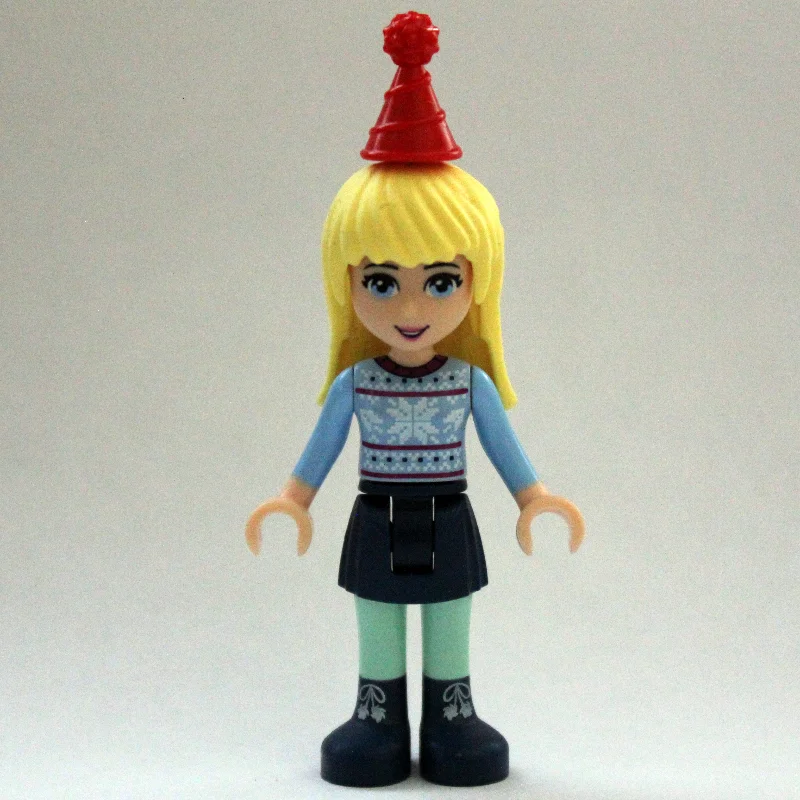 Stephanie - Christmas Sweater, Dark Blue Skirt