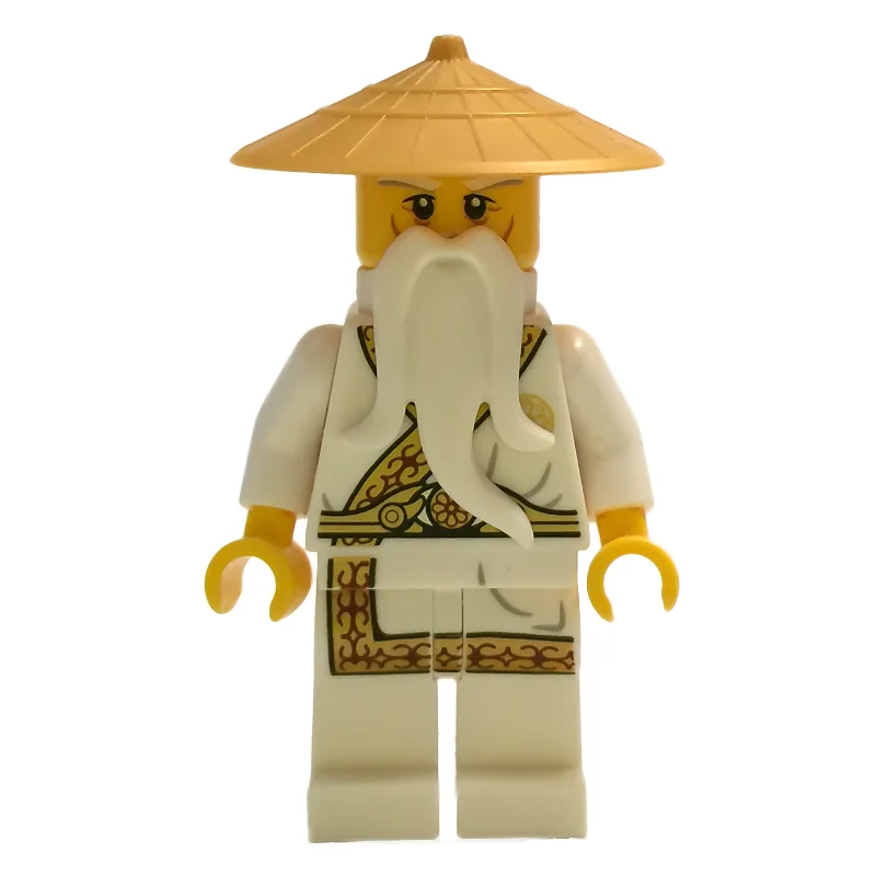 Master Wu in Gold Trimmed Outfit