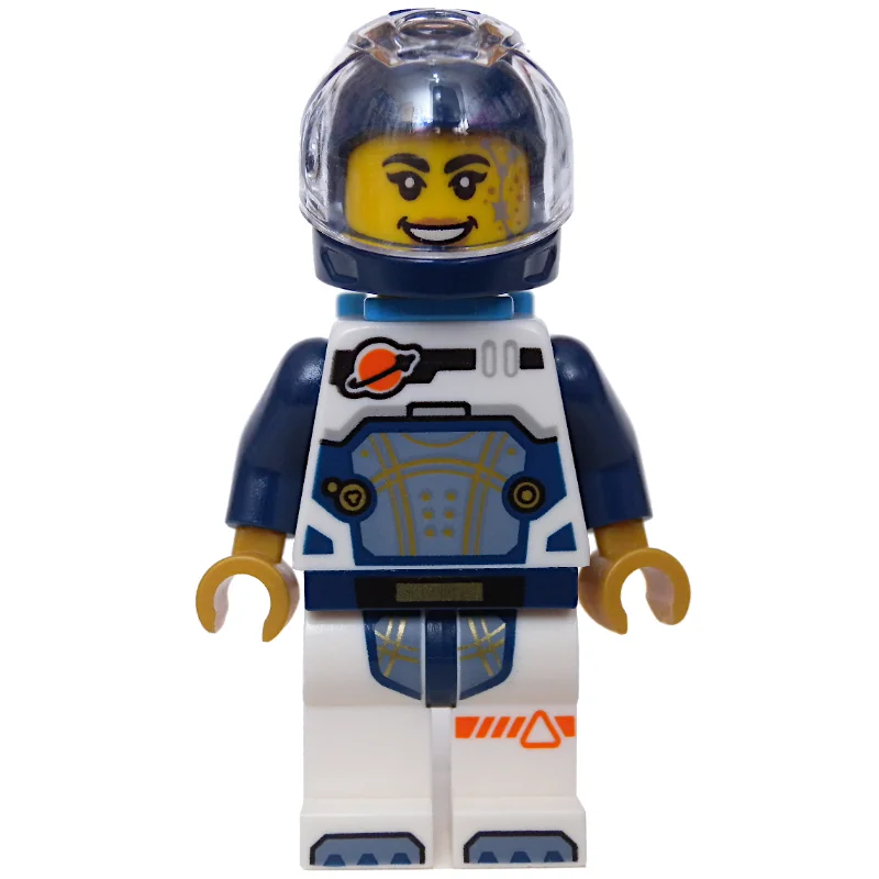 Astronaut, White and Dark Blue Spacesuit, Dark Azure Backpack, Dark Blue Helmet
