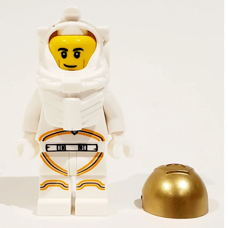 Astronaut - White Torso and Legs, Orange Trim, Smirk, Black Eyebrows