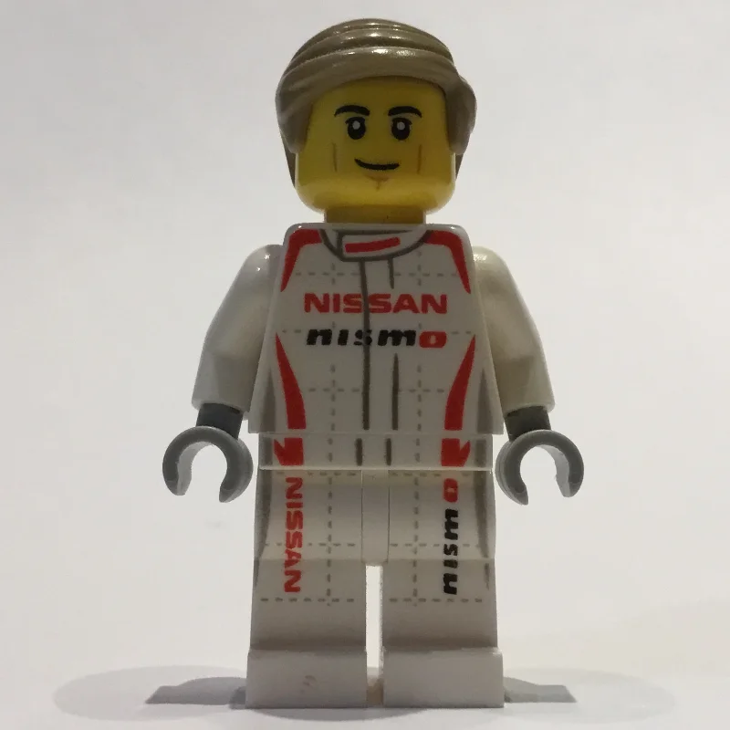 Race Driver, White Torso, White Legs, Red Helmet, Nissan