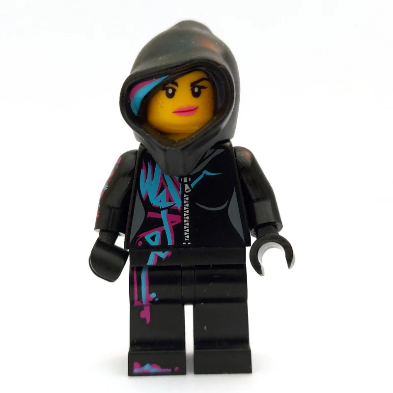 Wyldstyle in black jumpsuit with hood