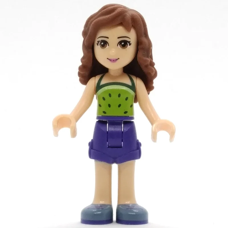 Olivia - Lime Top, Dark Purple Skirt