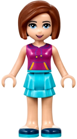 Sienna - Magenta Top, Medium Azure Skirt