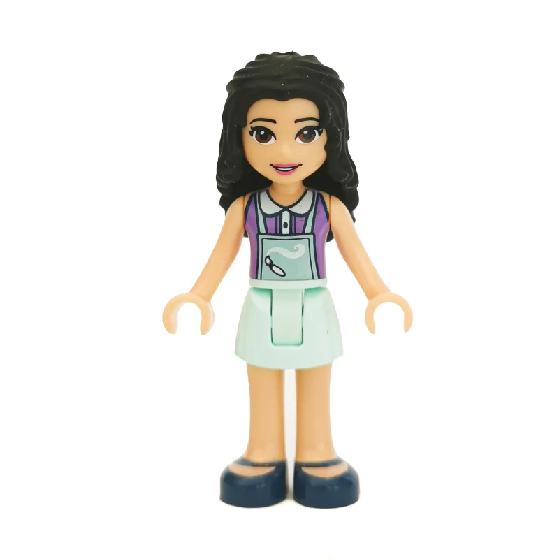 Emma - Medium lavender Top, Light Aqua Apron