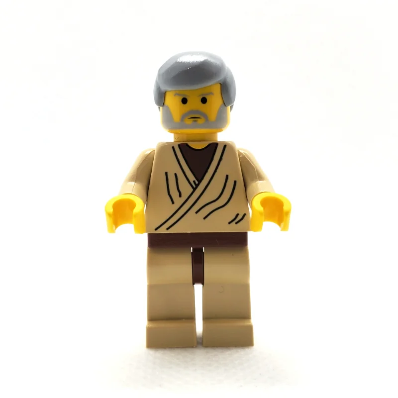 Obi-Wan Kenobi, Old, Yellow Skin, Light Bluish Gray Hair (3626b Head)