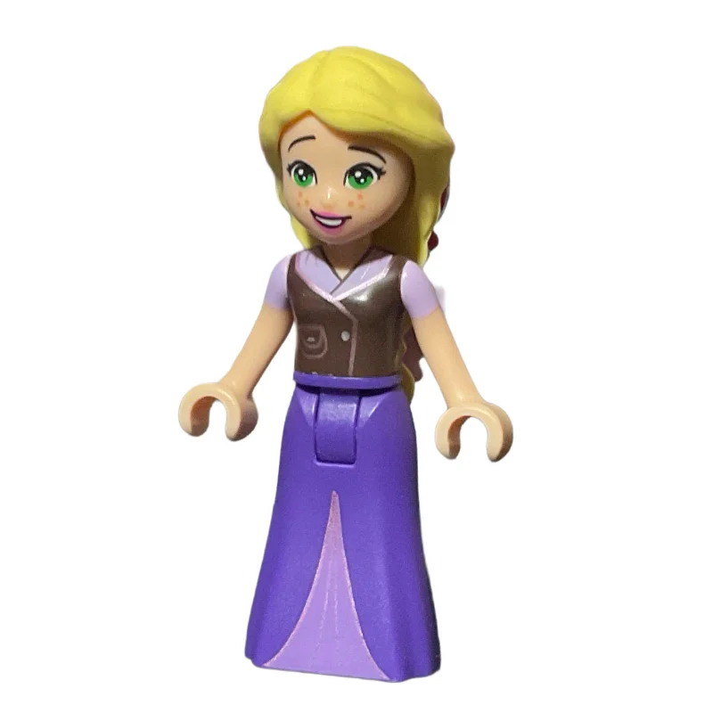 Rapunzel - Dark Brown Top, Dark Purple Dress, Bows in Hair