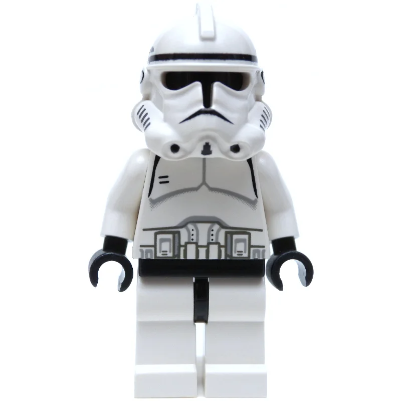 Clone Trooper, Phase II Armor, Plain Black Head, Black Mouth