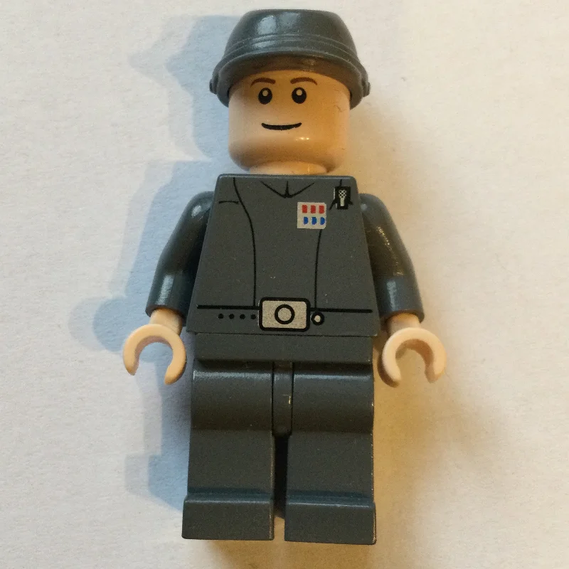 Imperial Officer / Captain / Commandant / Commander, Dark Bluish Gray Uniform, Cavalry Cap, Brown Eyebrows