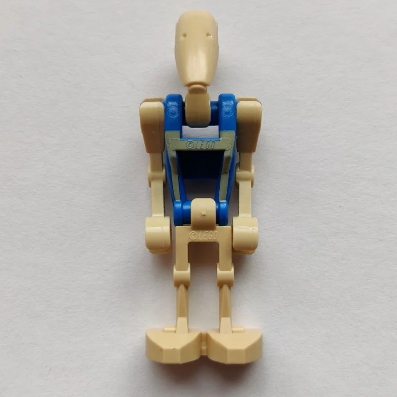 Battle Droid Pilot, Blue Torso with Tan Print, Two Bent Arms