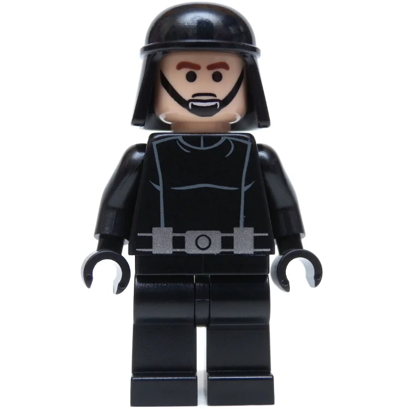 Death Star Trooper / Imperial Trooper, Brown Eyebrows, Black Eyes, Black Helmet