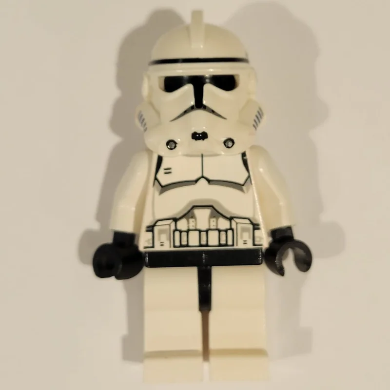 Clone Trooper, Phase II Armor, Plain Black Head, Dotted Mouth