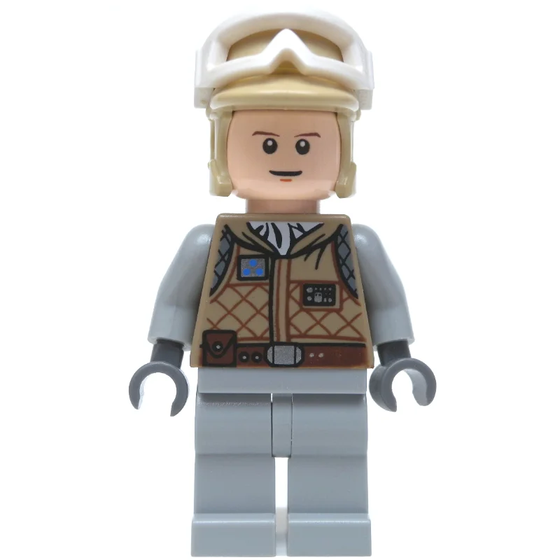 Luke Skywalker, Hoth Outfit, Tan Hat, Light Bluish Gray Legs
