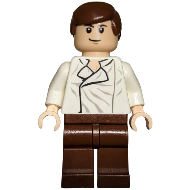 Han Solo, White Shirt, Reddish Brown Legs, Single Sided Head