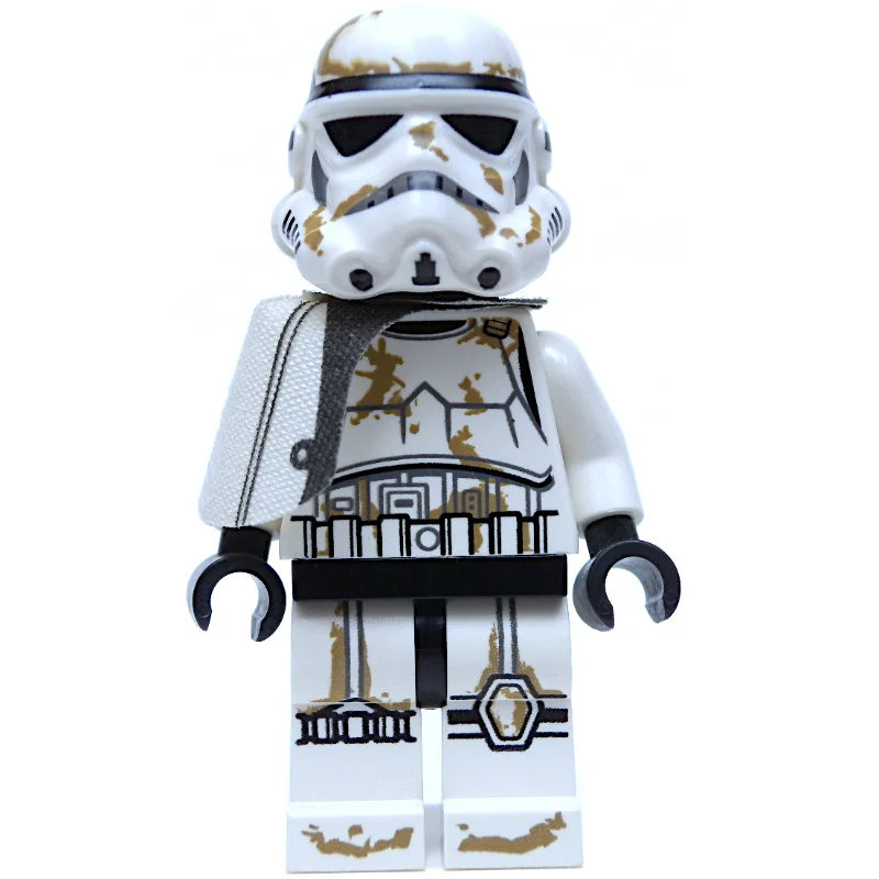 Sandtrooper Sergeant, White Pauldron, Neck Bracket, Printed Black Head