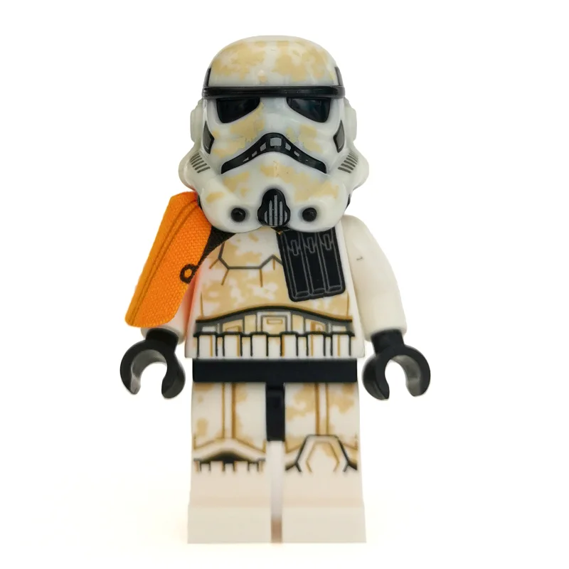 Sandtrooper Squad Leader / Captain, Orange Pauldron, Neck Bracket, Dual Molded Helmet, Open Mouth
