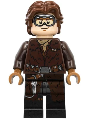 Han Solo, Dark Brown Fur Coat and Printed Goggles