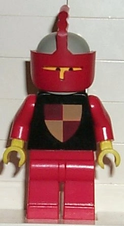 Knight (Quartered Shield) - Red Legs, Red Visor