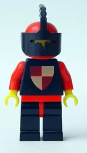 Knight (Quartered Shield) - Black Legs, Black Visor