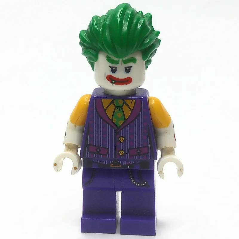 The Joker with Dark Purple Vest and Bright Light Orange Shirt