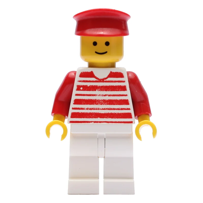 Man - Red/White Striped Shirt, Red Arms, White Legs, Red Hat